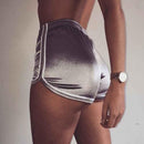 Penny Lane® - Shorts Holográfico de Seda de Verão Praia Casual 2020