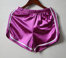 Penny Lane® - Shorts Holográfico de Seda de Verão Praia Casual 2020