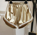 Penny Lane® - Shorts Holográfico de Seda de Verão Praia Casual 2020