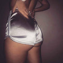 Penny Lane® - Shorts Holográfico de Seda de Verão Praia Casual 2020