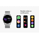 Relógio Eletrônico Smartwatch Q8 Couro