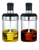 Silicone Brush with Glass Bottle