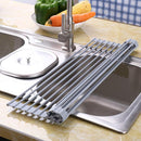 Silicone folding drain rack Colander (Light Gray)
