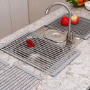 Silicone folding drain rack Colander (Light Gray)