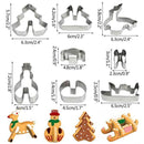 Stainless Steel Christmas 3D Cookie Mold (8 Pcs)