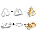 Stainless Steel Christmas 3D Cookie Mold (8 Pcs)