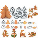Stainless Steel Christmas 3D Cookie Mold (8 Pcs)