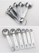 Stainless steel kitchen seasoning measuring spoons