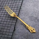 Stainless steel knife and fork set