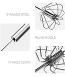 Stainless Steel Semi-Automatic Egg Beater