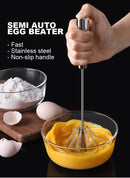 Stainless Steel Semi-Automatic Egg Beater