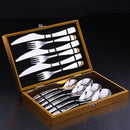 Stainless Steel Steak Knife & Fork Plate Set