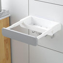 Telescopic hidden toilet rack without punching