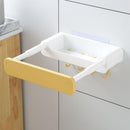 Telescopic hidden toilet rack without punching
